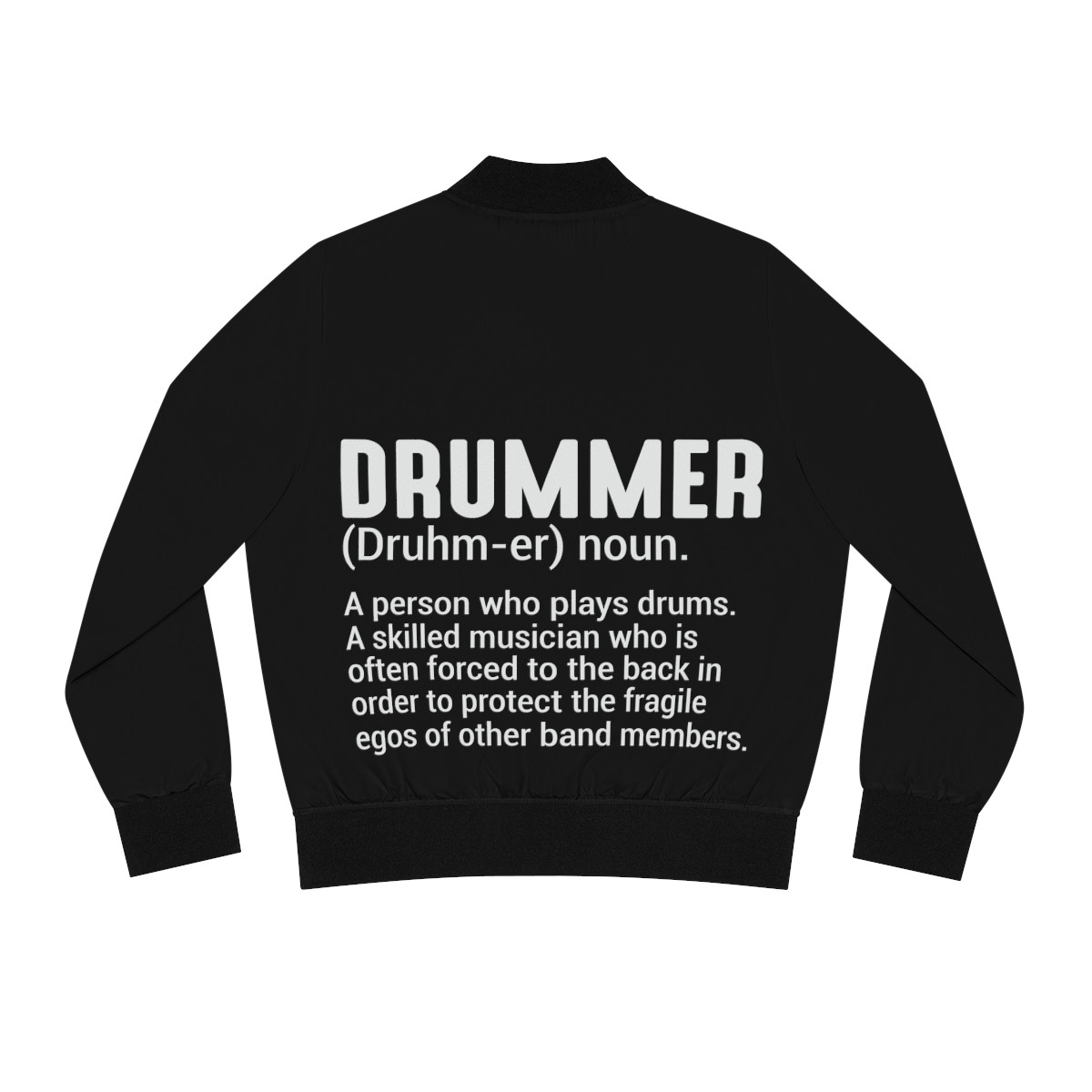 Drummer A Person Who Plays Drums Women's Bomber Jacket